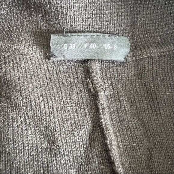 Akris Cashmere Angora Brown Cardigan Jacket Coatigan Sweater Size 8 Quiet Luxury - Picture 10 of 10